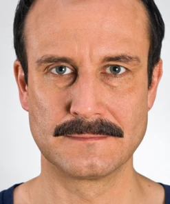 Facial Hair Kryolan Hand Knotted Moustache - Classic Black