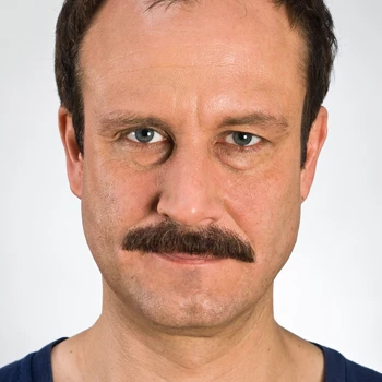 Facial Hair Kryolan Hand Knotted Moustache - Classic Brown 3 Facial Hair Kryolan Hand Knotted Moustache - Classic Brown