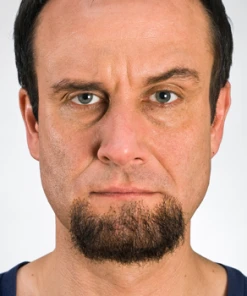 Kryolan Hand Knotted Beard - Chin Beard Black Facial Hair