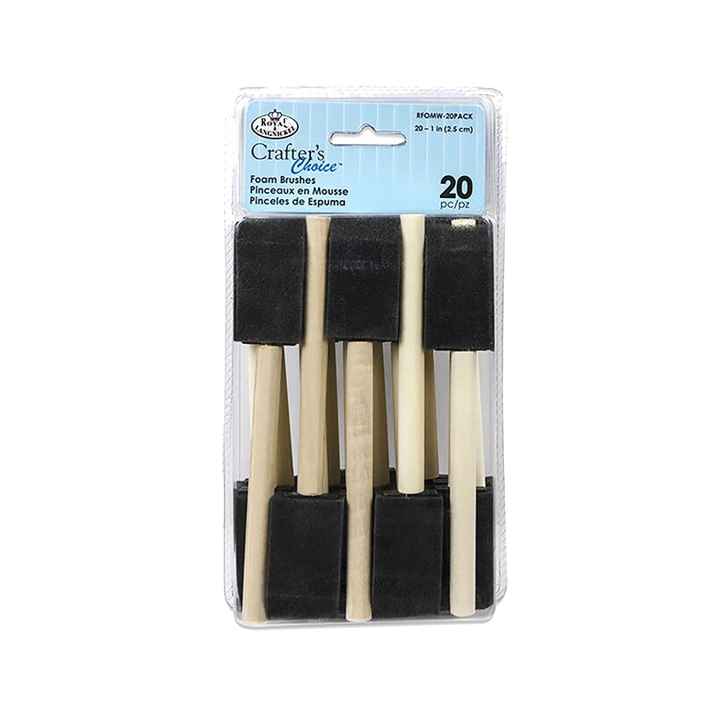 Royal & Langnickel 1" Foam Brushes (20 Pack) 3 Royal & Langnickel 1" Foam Brushes (20 Pack)