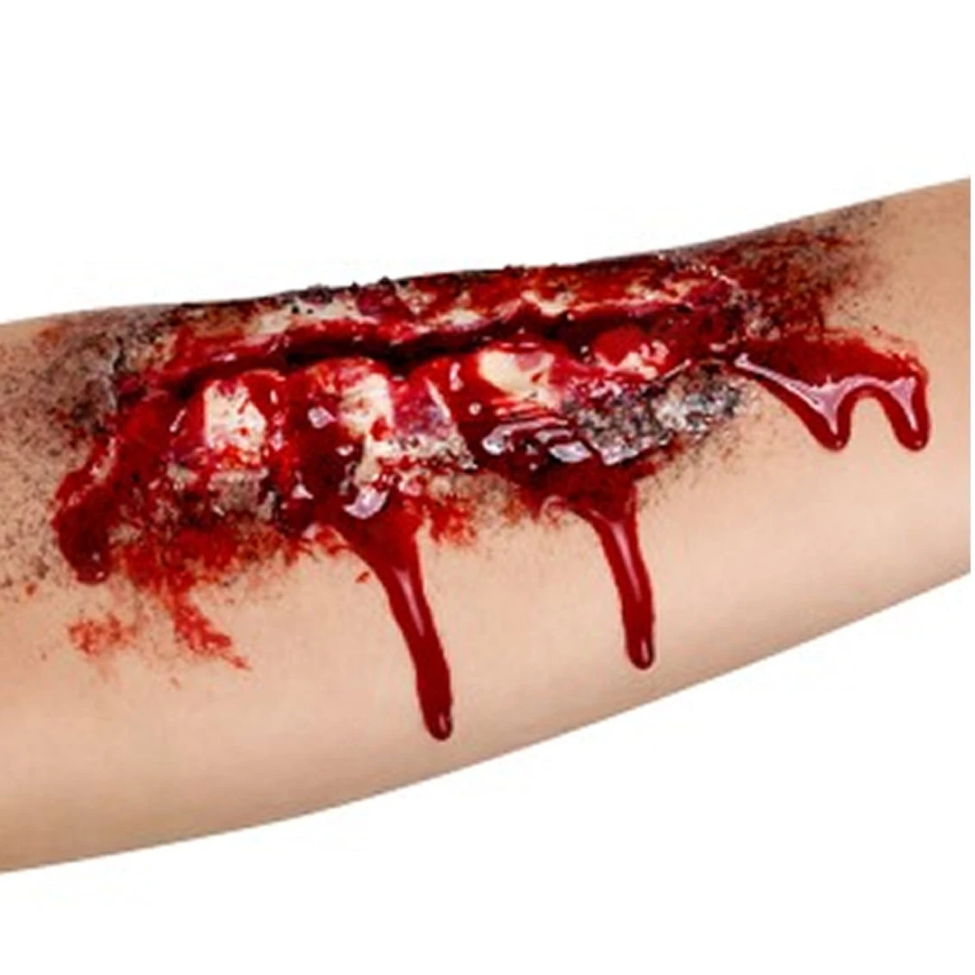 Smiffy's Prosthetics Make-up FX Prosthetic Open Wound Scar 3 Smiffy's Prosthetics Make-up FX Prosthetic Open Wound Scar