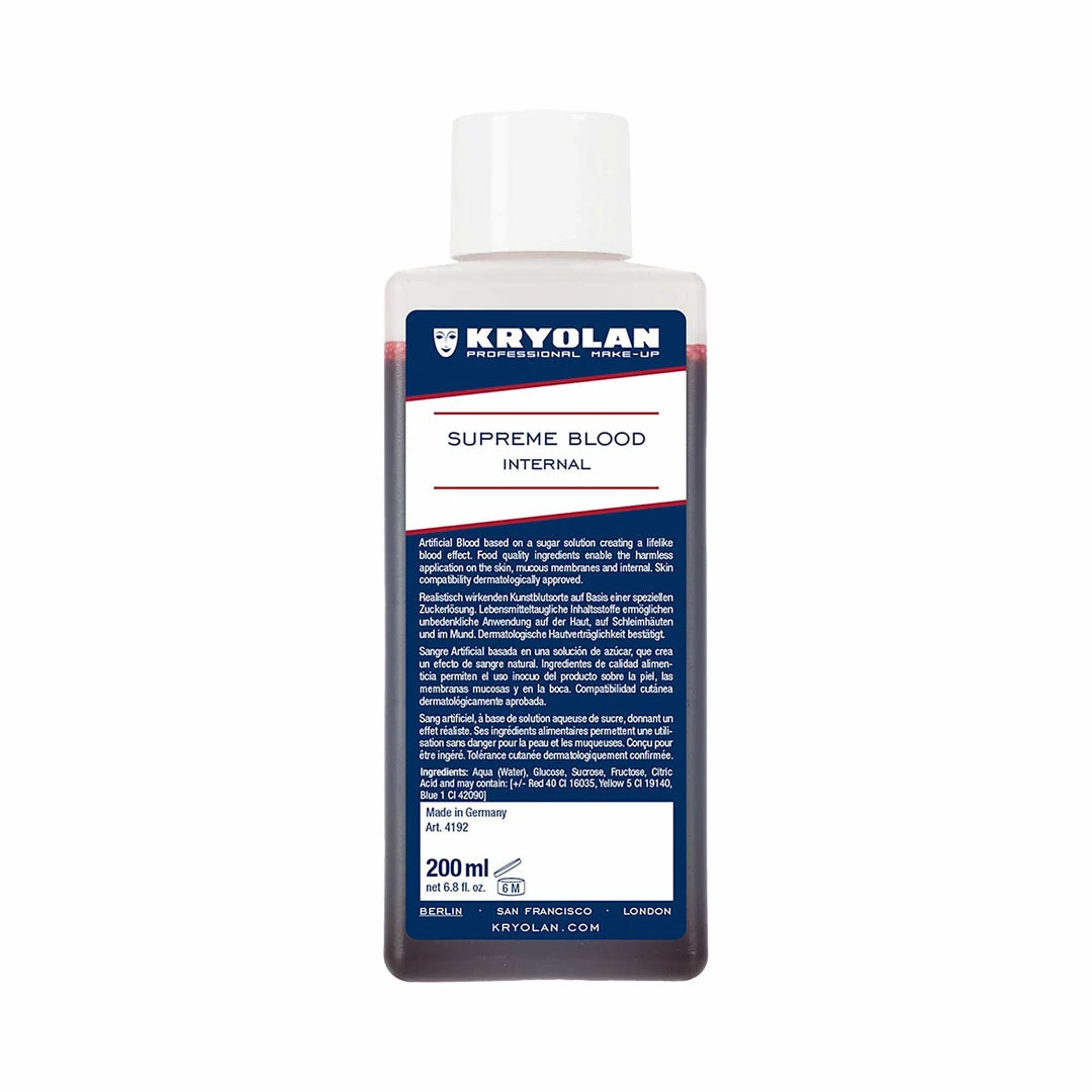 Kryolan Supreme Blood - Internal Use Artificial Bloods 6 Kryolan Supreme Blood - Internal Use Artificial Bloods