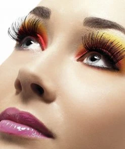 Smiffy's Fever False Eyelashes - Metallic Black
