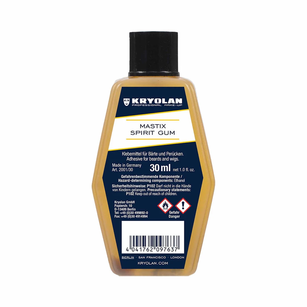 Kryolan Mastix - Spirit Gum Adhesive Adhesives 5 Kryolan Mastix - Spirit Gum Adhesive Adhesives