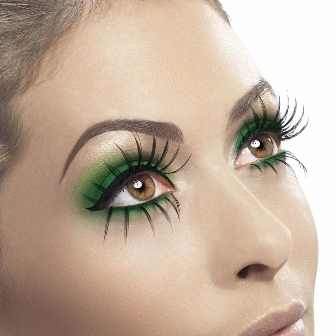 Smiffy's Fever False Top & Bottom Eyelashes - Extra Long Wispy Black False Eyelashes 3 Smiffy's Fever False Top & Bottom Eyelashes - Extra Long Wispy Black False Eyelashes
