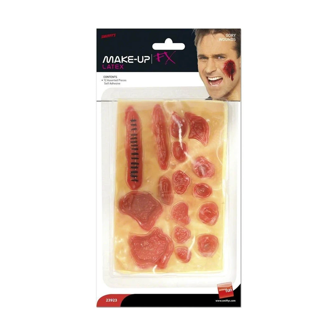 Smiffy's Make-up FX Prosthetic Gory Wounds Set Prosthetics 5 Smiffy's Make-up FX Prosthetic Gory Wounds Set Prosthetics
