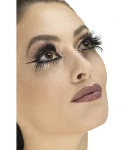 Smiffy's Fever False Top & Bottom Eyelashes - Winged Black False Eyelashes