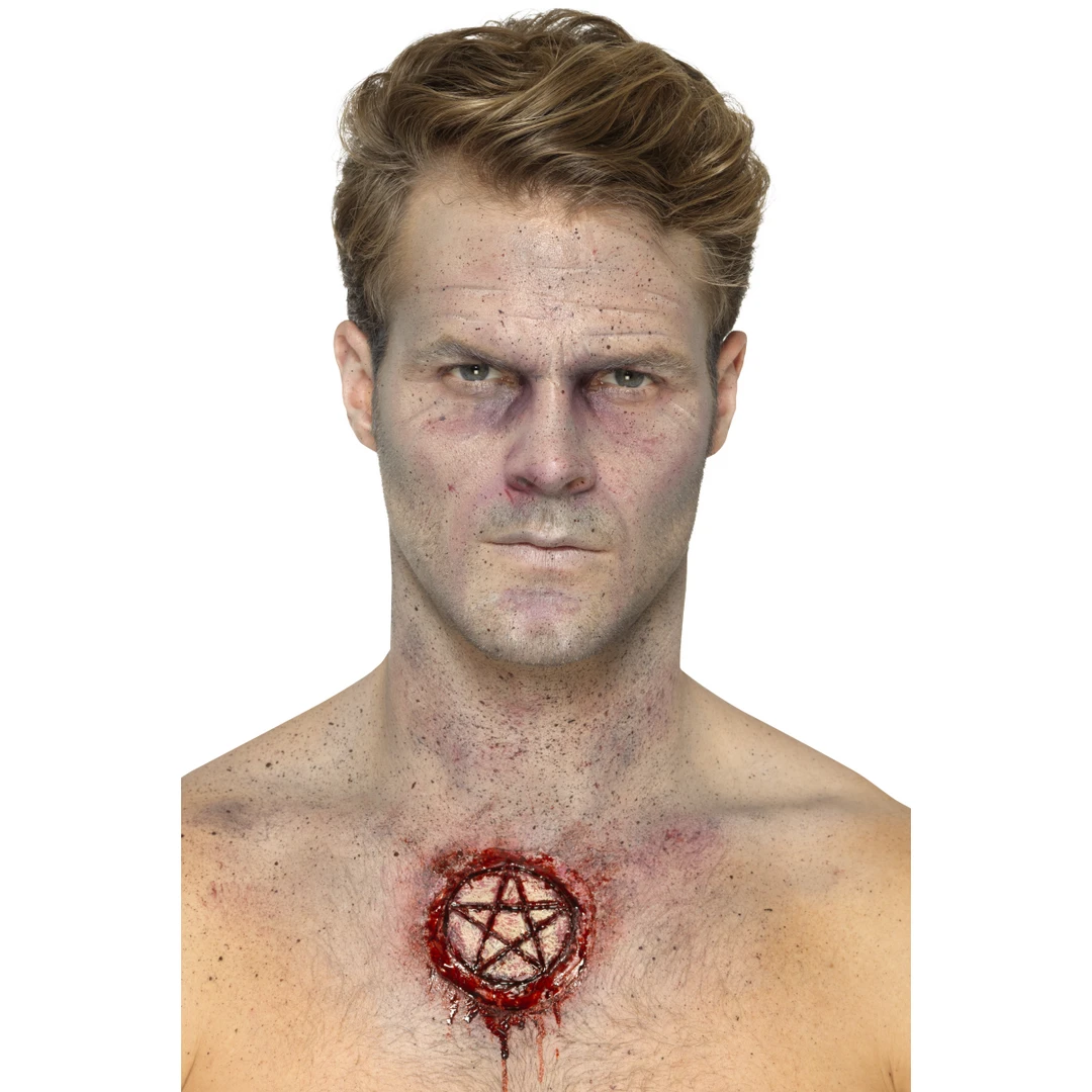 Smiffy's Make-up FX Latex Pentagram Scar Prosthetic Prosthetics 5 Smiffy's Make-up FX Latex Pentagram Scar Prosthetic Prosthetics