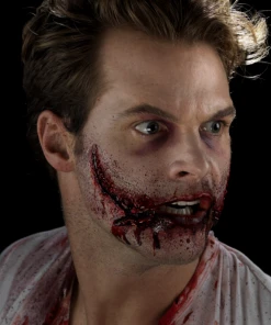 Smiffy's Prosthetics Make-up FX Stitched Smile - Latex Prosthetic