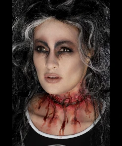 Smiffy's Make-up FX Stitched Neck Scar - Latex Prosthetic Prosthetics