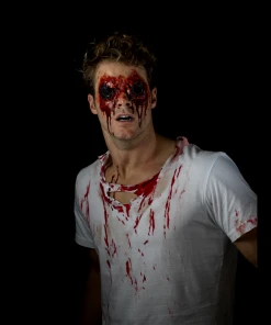 Smiffy's Prosthetics Make-up FX Zombie Eyes - Latex Prosthetic With Blood