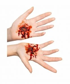 Smiffy's Make-up FX Latex Stigmata Hand Laceration Prosthetic