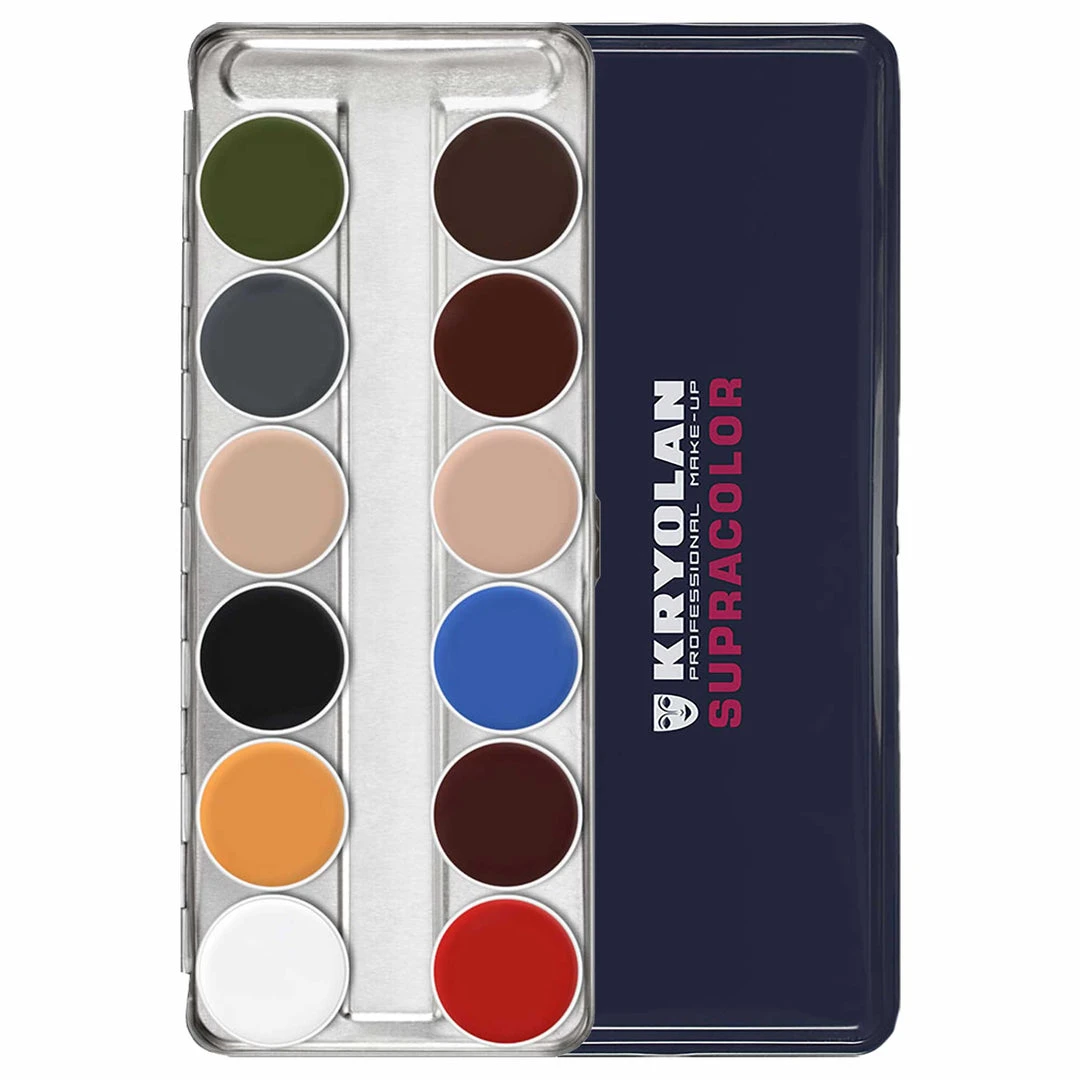 Kryolan SUPRACOLOR 12 Palette - Face & Body Paint - B FX Colour Palettes 3 Kryolan SUPRACOLOR 12 Palette - Face & Body Paint - B FX Colour Palettes