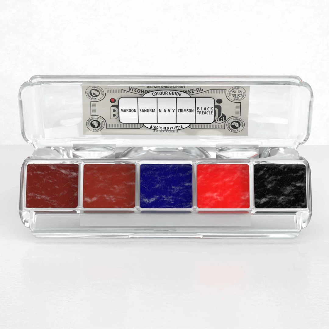 WRATH AA WRATH Alcohol Activated Make-up 5 Palette - Bloodshed FX Colour Palettes 3 WRATH AA WRATH Alcohol Activated Make-up 5 Palette - Bloodshed FX Colour Palettes