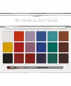 Water Based Kryolan AQUACOLOR 18 Palette - Face & Body Paint
