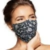 Pebbles Of Leeds Pebbles Handmade Pleated Cotton Face Mask - Black Floral