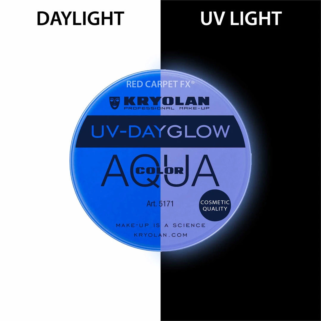 Kryolan AQUACOLOR UV-Dayglow - Water Based Face & Body Paint 4 Kryolan AQUACOLOR UV-Dayglow - Water Based Face & Body Paint