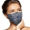 Pebbles Of Leeds Face Masks Pebbles Handmade Pleated Cotton Face Mask - Paisley Blue & Grey