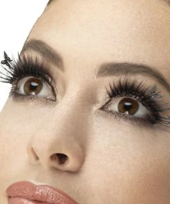 Smiffy's Fever False Eyelashes - Black Butterfly Winged