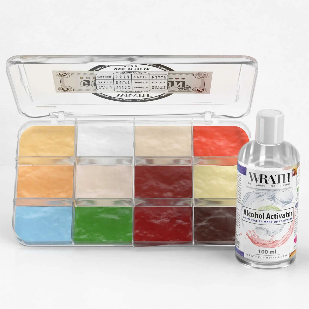 WRATH AA WRATH Alcohol Activated Make-up 12 Palette With Activator - Complexion 3 WRATH AA WRATH Alcohol Activated Make-up 12 Palette With Activator - Complexion