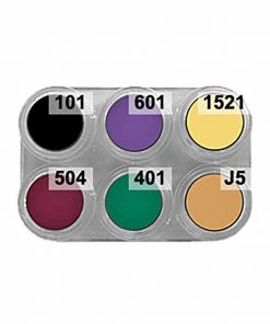Grimas Pure Crème 6 Colour Bruise Face Paint Palette Greasepaint
