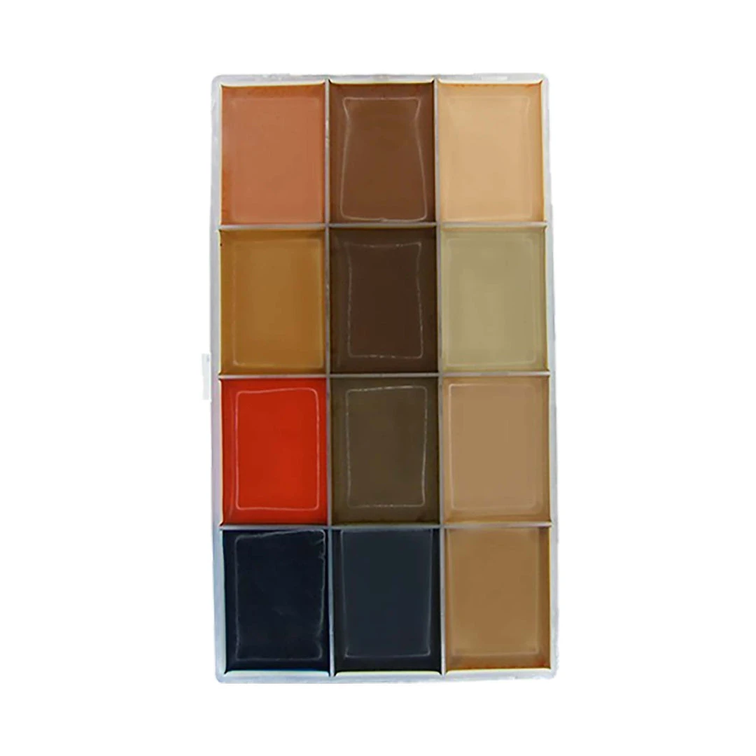 Alcohol Activated Make-up Ripper FX Alcohol Paint Large Palette - Dark Flesh 3 Alcohol Activated Make-up Ripper FX Alcohol Paint Large Palette - Dark Flesh