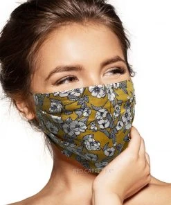 Pebbles Of Leeds Pebbles Handmade Pleated Cotton Face Mask - Desert Flowers Face Masks