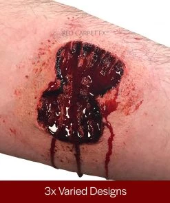 Prosthetics Monster FX Silicone Prosthetic - Enhanced Zombie Bite 3 Set