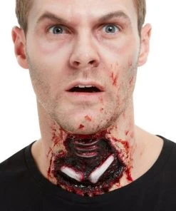 Smiffy's Make-up FX Exposed Throat - Latex Prosthetic