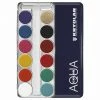Kryolan AQUACOLOR 12 Palette - Face & Body Paint - FP 1 Kryolan AQUACOLOR 12 Palette - Face & Body Paint - FP