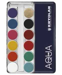 Kryolan AQUACOLOR 12 Palette - Face & Body Paint - FP