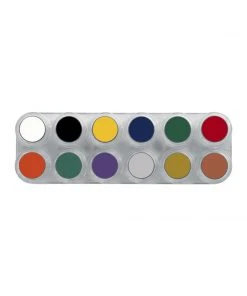 Grimas Pure Crème 12 Colour Face Paint Palette - F