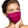 Pebbles Of Leeds Pebbles Handmade Pleated Cotton Face Mask - Magenta Pink