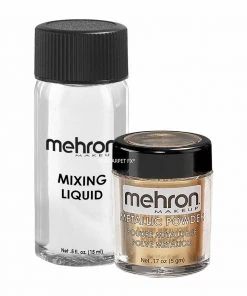 Liquid & Cream Mehron Metallic Powder With Mixing Liquid