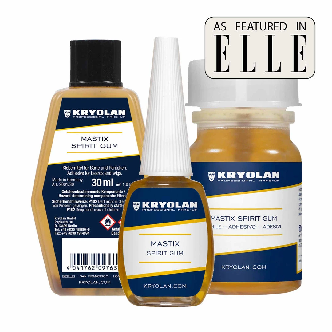 Kryolan Mastix - Spirit Gum Adhesive Adhesives 3 Kryolan Mastix - Spirit Gum Adhesive Adhesives