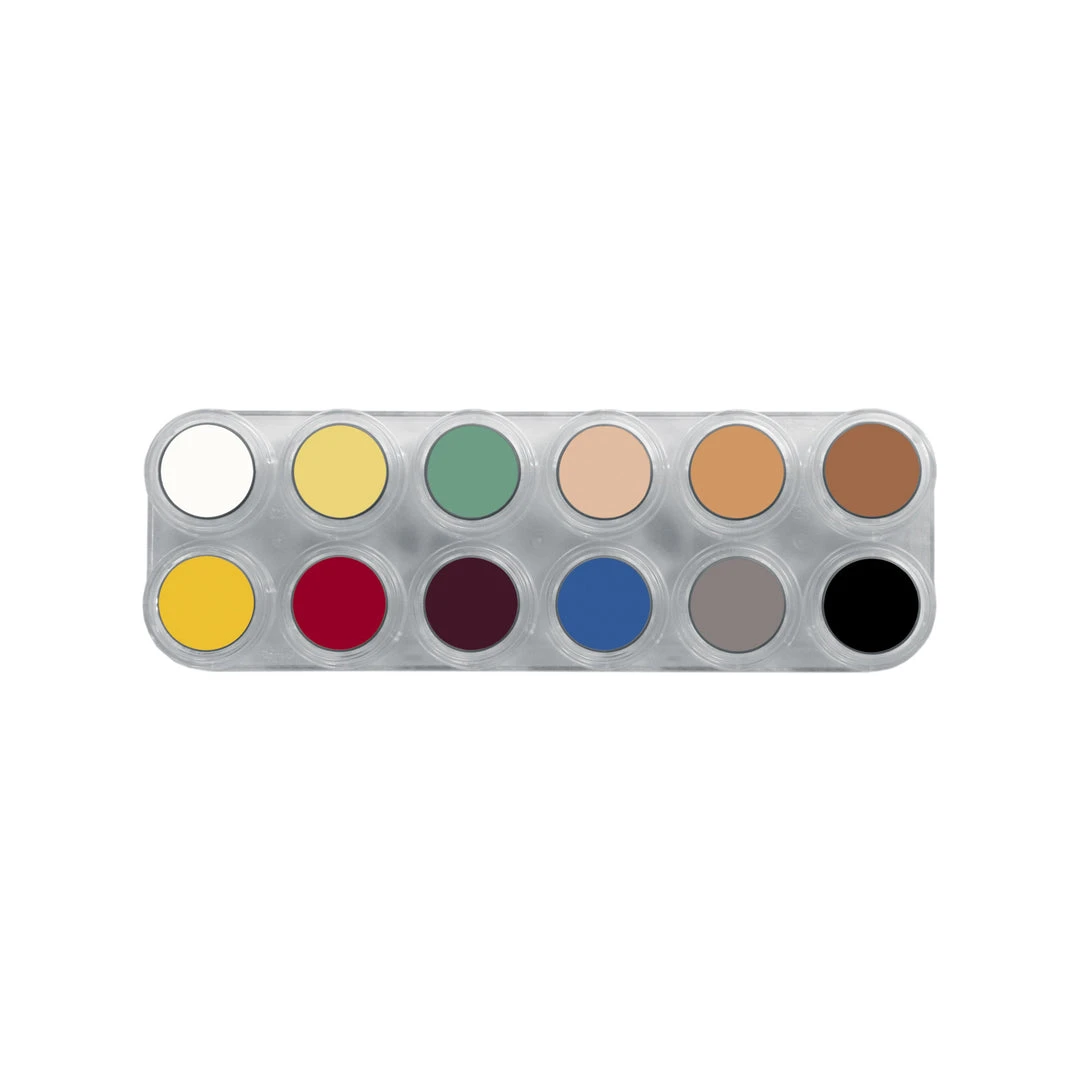 Grimas Pure Crème 12 Colour Face Paint Palette - L 3 Grimas Pure Crème 12 Colour Face Paint Palette - L