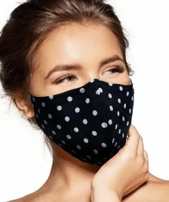 Pebbles Of Leeds Pebbles Handmade Contoured Cotton Face Mask - Polka Dot Face Masks