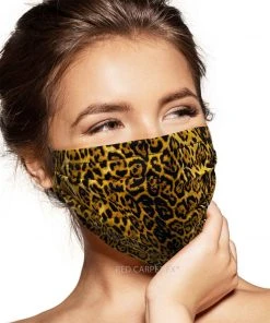 Pebbles Of Leeds Pebbles Handmade Pleated Cotton Face Mask - Leopard Face Masks