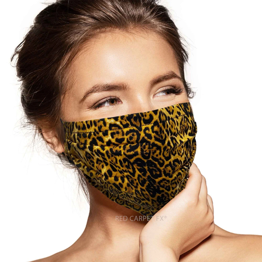 Pebbles Of Leeds Pebbles Handmade Pleated Cotton Face Mask - Leopard Face Masks 3 Pebbles Of Leeds Pebbles Handmade Pleated Cotton Face Mask - Leopard Face Masks