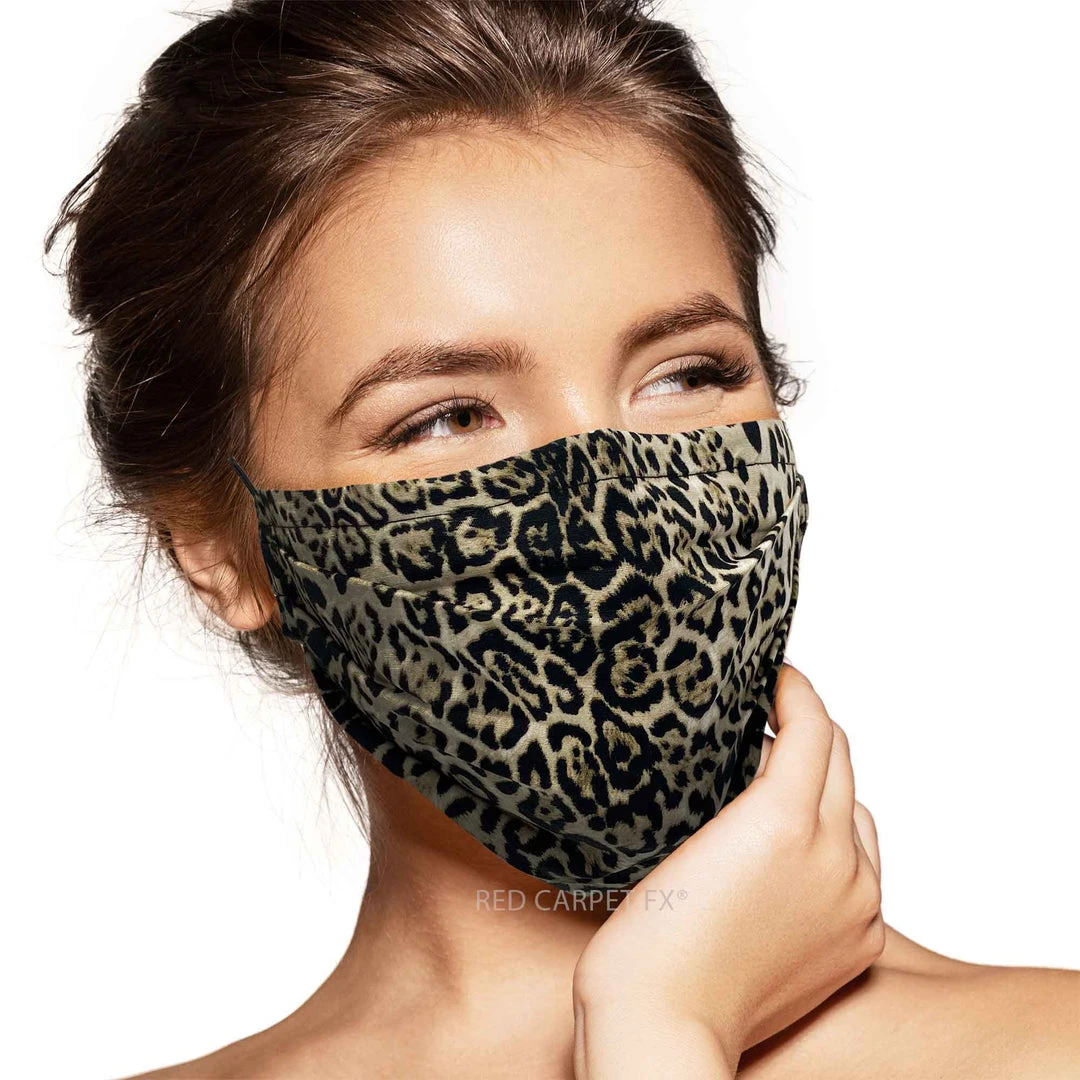 Pebbles Of Leeds Pebbles Handmade Pleated Cotton Face Mask - Lynx 3 Pebbles Of Leeds Pebbles Handmade Pleated Cotton Face Mask - Lynx