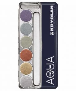 Kryolan AQUACOLOR Metallic 6 Palette - Face & Body Paint
