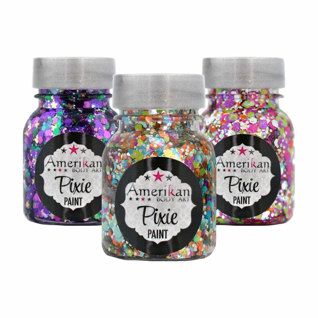 Glitter Adhesives Amerikan Body Art Pixie Paint Glitter Gel 3 Glitter Adhesives Amerikan Body Art Pixie Paint Glitter Gel
