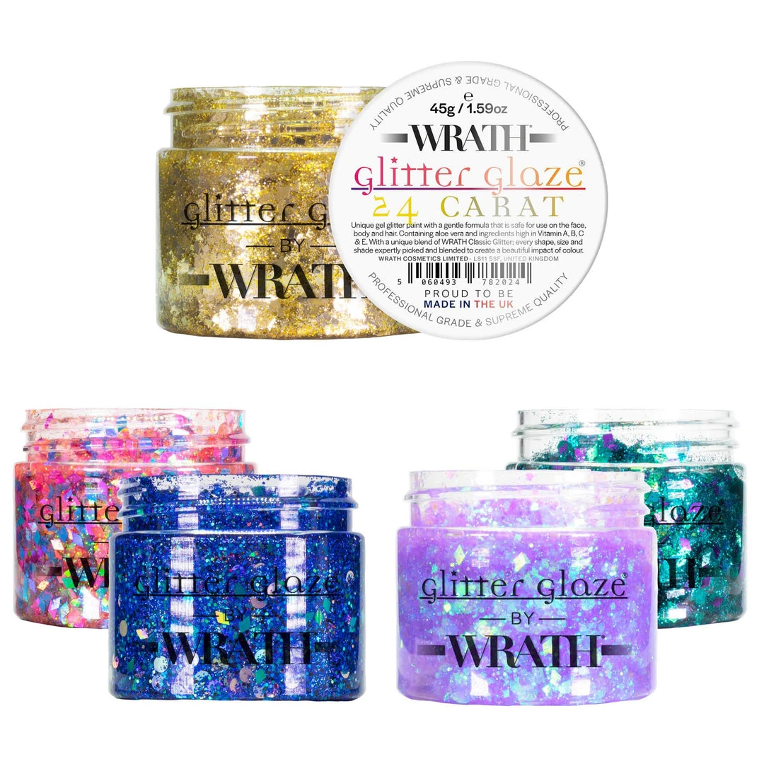WRATH Glitter Glaze® - Glitter Gel Paint For Face, Body & Hair 3 WRATH Glitter Glaze® - Glitter Gel Paint For Face, Body & Hair