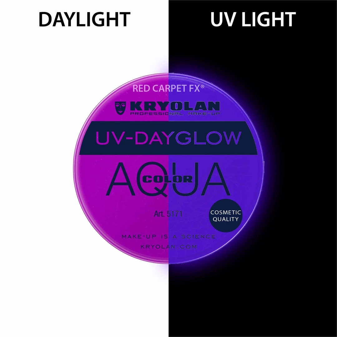 Kryolan AQUACOLOR UV-Dayglow - Water Based Face & Body Paint 7 Kryolan AQUACOLOR UV-Dayglow - Water Based Face & Body Paint