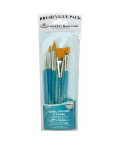 Royal & Langnickel Gold Taklon 6 Piece Brush Set