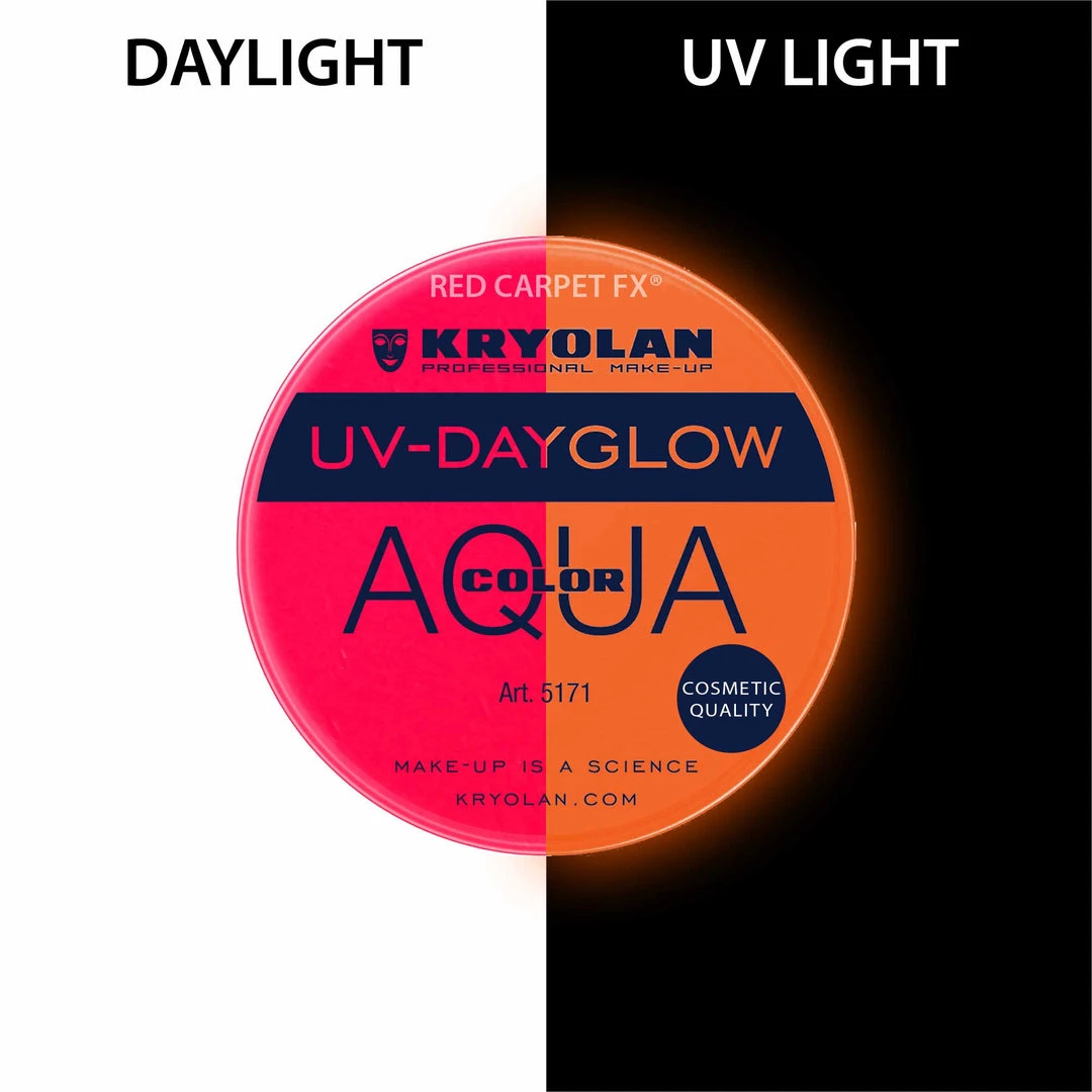 Kryolan AQUACOLOR UV-Dayglow - Water Based Face & Body Paint 8 Kryolan AQUACOLOR UV-Dayglow - Water Based Face & Body Paint