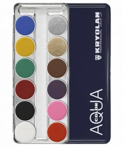 Kryolan AQUACOLOR 12 Palette - Face & Body Paint - SN