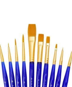 Royal & Langnickel Gold Taklon Super Value 10 Pack Brush Set Body Art Brush Sets