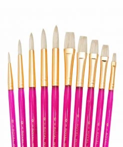 Royal & Langnickel White Bristle 10 Pack Brush Set Body Art Brush Sets