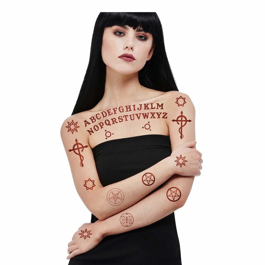 Smiffy's Smiffys Satanic Tattoo Transfers 3 Smiffy's Smiffys Satanic Tattoo Transfers